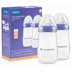 Lansinoh Zestaw 2 x Butelka 240ml + smoczki 3M+