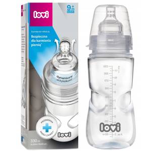 Lovi butelka do karmienia Medical+ 330 ml smoczek 9M+