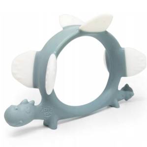 Smily Mia silikonowy gryzak na ząbkowanie dinozaur green 3M+