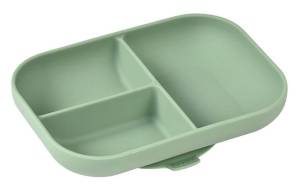 Beaba silikonowy talerzyk z przyssawką trójdzielny / Sage Green