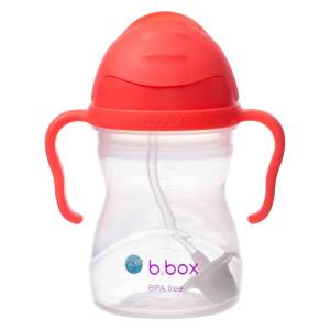 B B.Box bidon z obciążoną słomką niekapek 240 ml / Arbuzowy