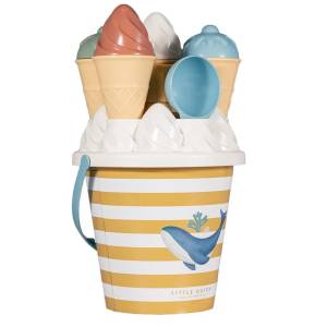 Little Dutch zabawki do piaski wiaderko z akcesoriami lodami Blue Ocean