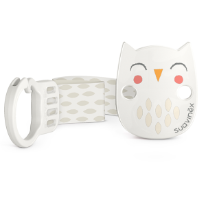 Suavinex tasiemka klips do smoczka beżowa sowa