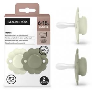 Suavinex smoczek fizjologiczny silikonowy Wonder SX PRO 6-18M 2 szt 
