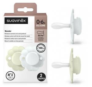 Suavinex smoczek fizjologiczny silikonowy Wonder SX PRO 0-6M 2 szt 
