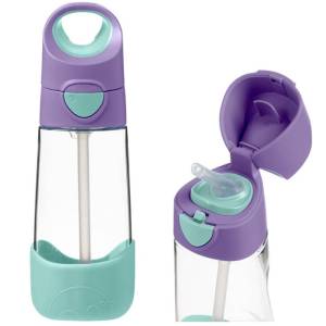 B.BOX BUTELKA TRITANOWA ZE SŁOMKĄ BIDON 450 ml / Lilac Pop