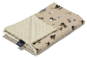 La Millou lekki koc minky roz L 110x140 / Pierre The Dog