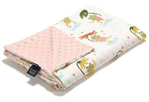 La Millou lekki koc minky roz L 110x140 / Frogs