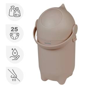 NAttou kosz na zużyte pieluchy Droppy 20l / Taupe