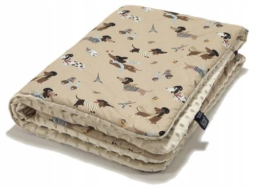 pierre the dog ciepły koc minky la millou roz L 5905143681756.jpeg