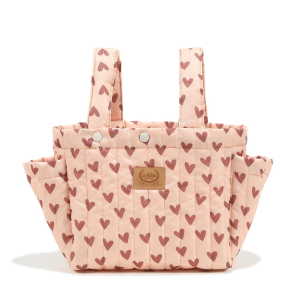 La Millou Organizer pikowany ortalionowy do wózka torba / Heartbeat pink
