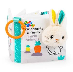 Jolly Baby miękka książeczka sensoryczna Zwierzątka z farmy 0+