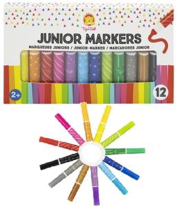 Tiger Tribe kolorowe zmywalne markery , pisaki dla dzieci 12szt