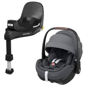 Maxi-Cosi Pebble 360 PRO2 zestaw fotelik 0-13 kg + baza isofix obrotowa wysówna /  Twillic Graphite