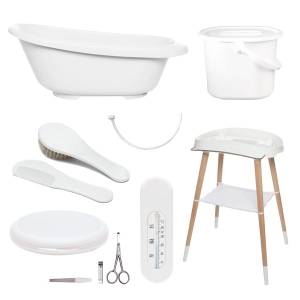 Bébé-jou Zestaw kąpielowy Sense White. Wanienka + akcesoria