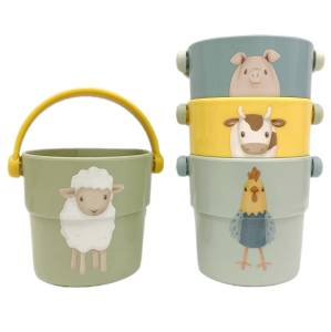 Little Dutch kubeczki kąpielowe 4 szt. Little Farm 18M+