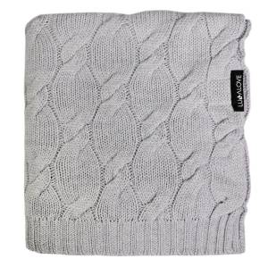 Lullalove koc z wełny merino 80x100 kocyk dziecięcy / Premium Grey