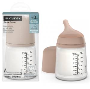 Suavinex butelka Zero Zero regulowany przepływ Medium 180 ml 0M+