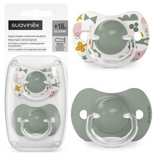 Suavinex silikonowy smoczek uspokajający fizjologiczny SX PRO 2 szt 18M+