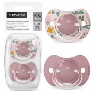 Suavinex silikonowy smoczek uspokajający fizjologiczny SX PRO 2 szt 18M+