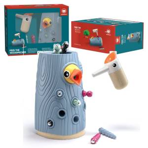 TopBright  Nakarm ptaszka Złap robaczka – zręcznościowa gra Montessori dla dzieci 2+