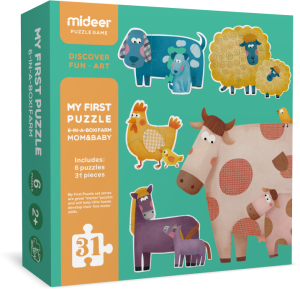mideer Moje pierwsze puzzle – Zwierzęca rodzinka (25 elementów)