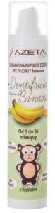 Organiczna pasta do zębów bez fluoru z ksylitolem i aloesem dla dzieci bananowa– Azeta Bio