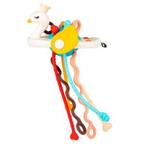 Tuli Fun łabędź kolorowe linki zabawka sensoryczna przeciąganiec 18M+