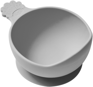 Nana's Manners GREY Miska silikonowa z przyssawką i uchwytem 