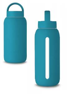 MUUKI SZKLANA butelka na WODĘ / NAPARY 720 ml TAHITI BLUE MOTYWACYJNA  