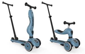 Scootandride Highwaykick 1 Push and Go hulajnoga 1-5 lat jeździk 2w1 trójkołowa / Steel