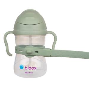 B.Box silikonowa smycz do bidonu ze słomką / Szałwiowa