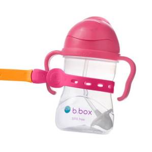 B.Box silikonowa smycz do bidonu ze słomką / Strawberry Shake