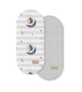 Albero Mio prześcieradło do gondoli 2 szt. / księżycowy jeżyk