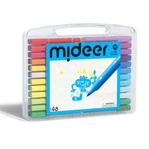mideer Markery akrylowe w walizce (48 kolorów)