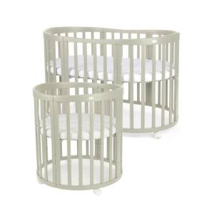 WALDIN ŁÓŻECZKO 7W1 Z MATERACEM OLIWKOWE OWALNE   