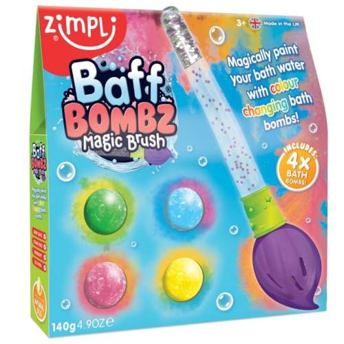 Zimpli Kids Kule do zabawy do kąpieli dla dzieci zestaw 4 szt. z pędzlem Baff Bombz Magic Brush 3+ 813974026972  (1).jpg
