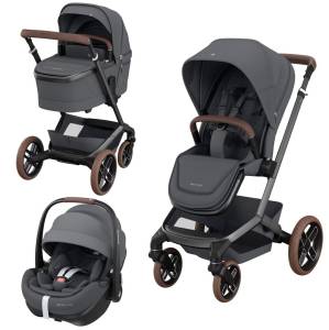 Maxi-Cosi Fame wózek dziecięcy głęboko spacerowy zestaw 3w1 / Twillic Graphite