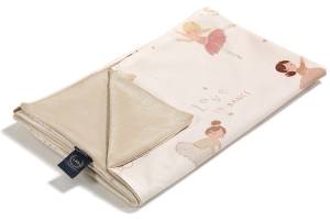 La Millou lekki koc velvet roz. L 140x110 cm / Ballerine