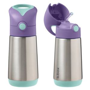 B.Box stalowy bidon termiczny ze słomką butelka 350 ml / Lilac Pop