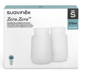 Suavinex Silikonowa torebka antykolkowa do butelki ZERO ZERO | 270 ml 2SZT