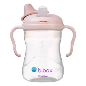 B.Box Bidon Kubek z miękkim ustnikiem i uchwytami 240 ml 4M+ / Różowy