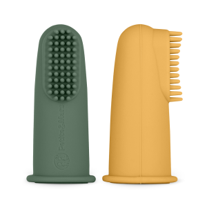 Petite&Mars silikonowa szczoteczka na palec 2 szt. + etui 0M+
