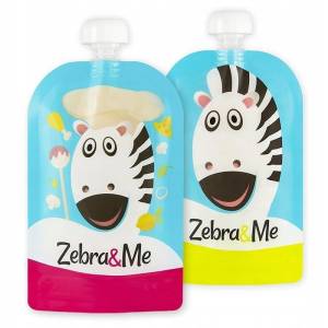 ZEBRA & ME SASZETKI WIELORAZOWE NA POKARM 2 szt 150 ml 