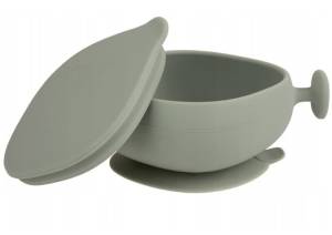 B.Box silikonowa miseczka z przyssawką i pokrywką / Szałwiowy