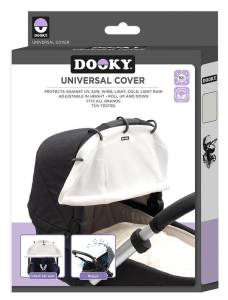 DOOKY Uniwersalna osłonka do wózka i fotelika cream