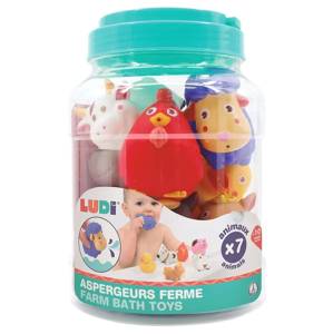 Ludi Zestaw sikawek do wody zabawka do kąpieli 6 el. Zwierzątka 10M+