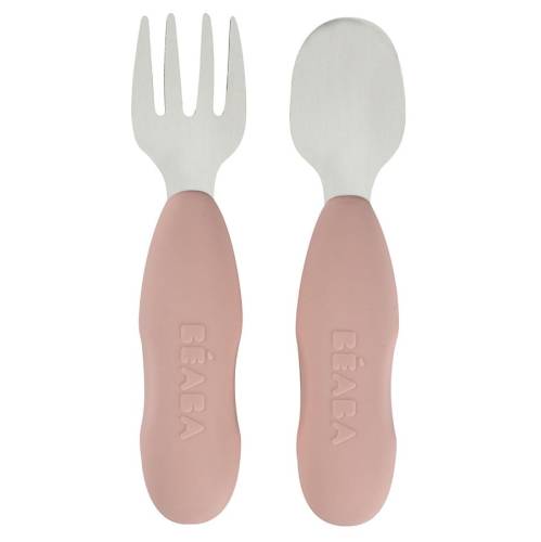 913596 Beaba Zestaw pierwszych sztućców ze stali nierdzewnej Cotton candy 3384349135966 (1).jpg