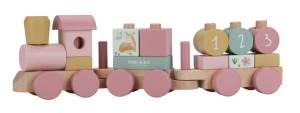 Little Dutch drewniany pociąg klocki Fairy Garden FSC 12M+