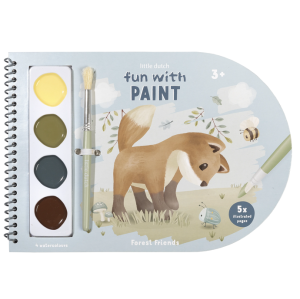 Little Dutch: kolorowanka z farbami akwarelowymi Forest Friends 3+
